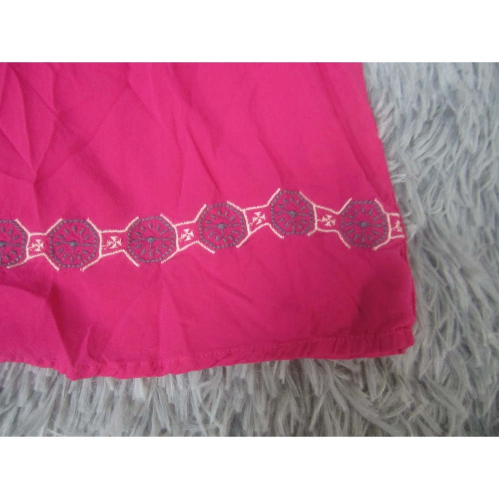 Cato Womens Shirt XL Long Sleeve Pink Casual Loose Fit Tie Neck Embroidered - Picture 2 of 9
